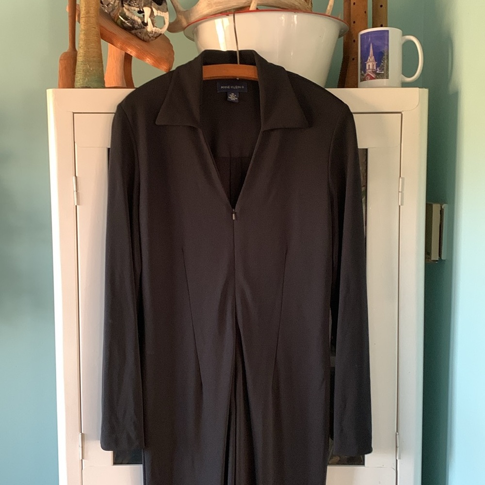Anne Klein II sz 12 Elegant Black Jumpsuit vintage euc - Picture 2 of 10